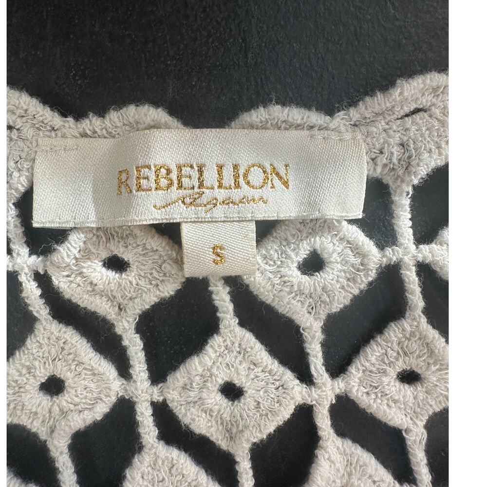 Rebellion Cream Crochet Vest Small - Picture 5 of 8